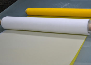 Сетка белых/желтого цвета полиэстера экрана печатания удлиненность 100Т 60 микронов низкая - 40