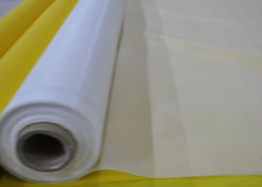 Цвет рулонов ткани сетки полиэстера моноволокна 180Т полиэстер 144 дюймов белых/желтого цвета