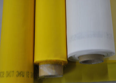 Сетка 100% полиэстера моноволокна для печатания ткани 120Т - 34 цветов белых/желтого цвета