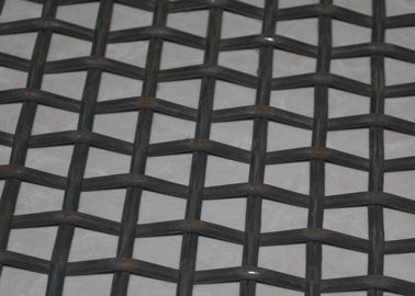 Mine Sieving Crimped Wire Mesh Carbon Steel For Quarry , High Tensile