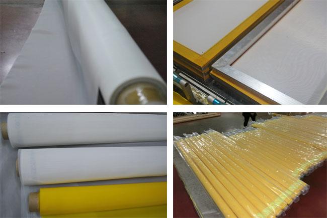 Желтая сетка экрана печатания полиэстера для ткани/стекла/ПКБ/керамического печатания