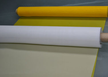 Сетка белых/желтого цвета полиэстера экрана печатания удлиненность 100Т 60 микронов низкая - 40