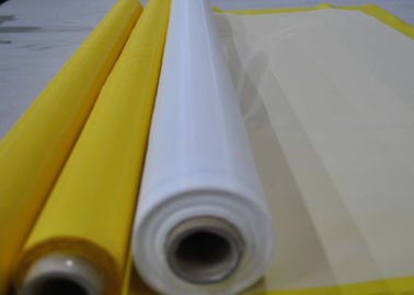 сетка печатания шелковой ширмы полиэстера 43Т-80 для цвета печатания ткани белых/желтого цвета