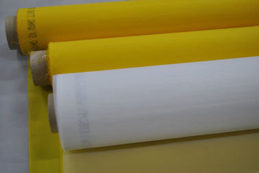 сетка печатания шелковой ширмы полиэстера 43Т-80 для цвета печатания ткани белых/желтого цвета